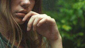 portrait of a girl on a blurred background