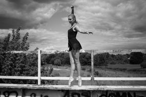 Ballet Dance Ballerina black and white