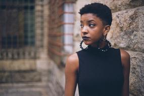 delightful Girl Black Afroamerican