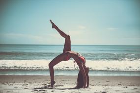 Beach Yoga on a sunny day