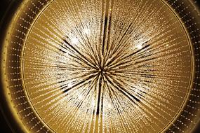 gold coloured ceiling light