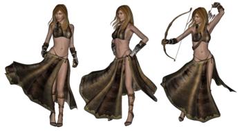 3d render, sexy fantasy woman, female elf