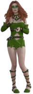 Clipart of the elf girl in green clothing, and with orange, curly hair, at white background on clipart