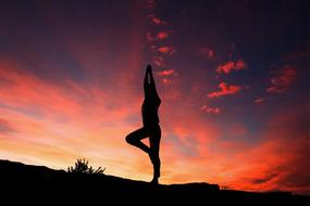 Silhouette Yoga pose person