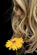 Model hair Yellow Flower