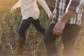 Adult Couple Walking hand in hand