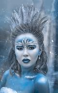 portrait of a fantasy woman in the water