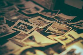 Vintage drawing of the different photos