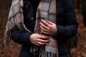 Woman in jacket, cold autumn