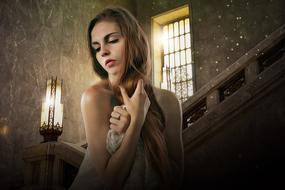portrait of a romantic seductive woman