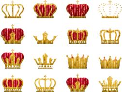 crowns king golden set