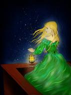 clipart of princess magic fantasy dress