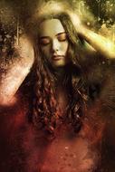 portrait of a girl in gothic style