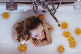 Milk Orange Bath girl