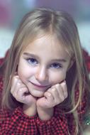 Portrait of child girl with Reverie Eyes