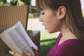 portrait of Girl Reading