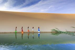 Sand Dunes water people