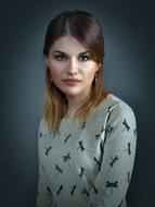 serious young Girl, portrait