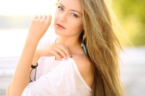 charming Hair Portrait Woman