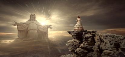 Fantasy Spiritual Jesus and girl