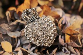 crystal heart with crown