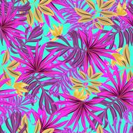 wallpaper with tropical leaves