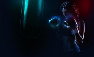 Energy power of the boxing colorful clipart