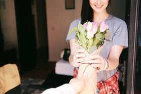 bouquet of flowers as a gift