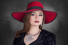 Woman Jewelry Hat red