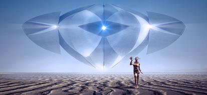 Fantasy Scifi Spaceship person