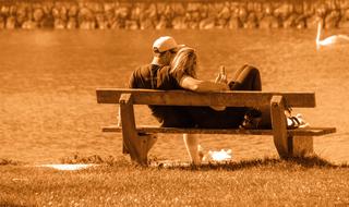 Man Woman relax