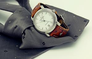 Wrist Watch Clock and Tie