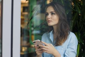 charming Woman with phone