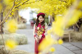 Girl Model Fashion red dress