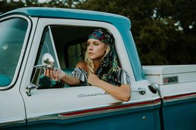 Beautiful girl Car Driver