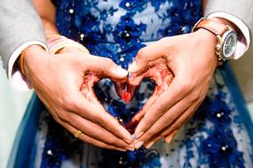 Holding Hands in a heart shape