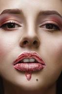 model face with creative makeup