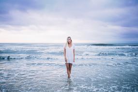 Beautiful Blonde girl on Beach