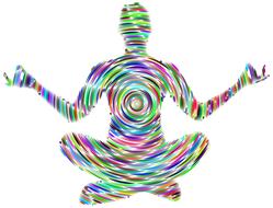 yoga, colorful female silhouette