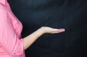 Girl in pink shirt