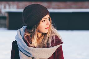 charming Woman Fashion winter snow