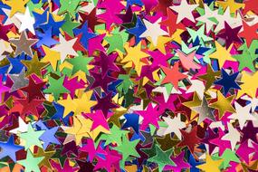colorful Pattern, pile of star shape Decoration