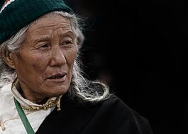 senior woman in Tibet