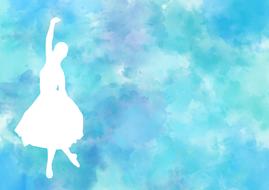 ballet silhouette women as an illustration