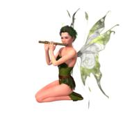 clipart of green elf woman