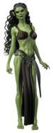 isolated green witch