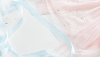 blue ribbon and pink textile