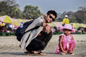 Indian man with a girl