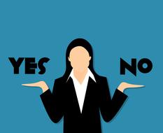 doubting business woman