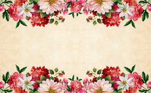 wallpaper with floral frame